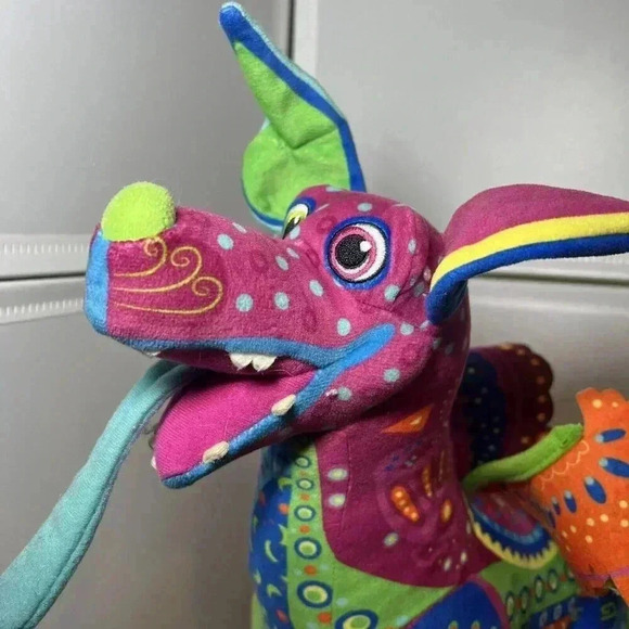 Disney Store Pixar Coco Dante Alebrije Rainbow Spirit Dog 15" Plush Stuffed Toy - Picture 2 of 7